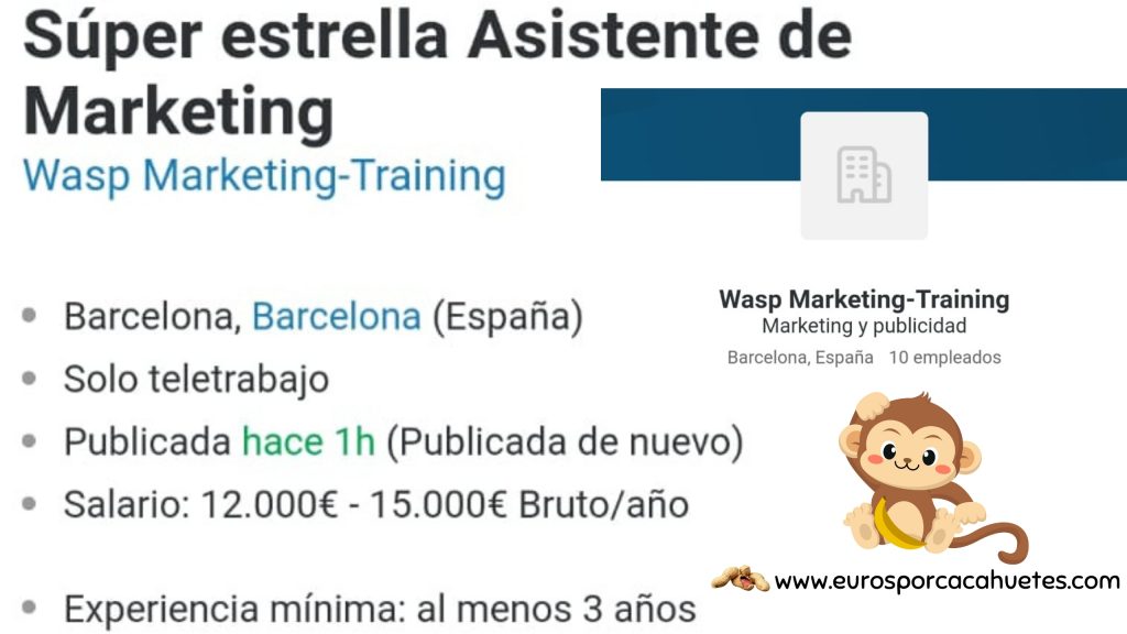 Wasp Marketing-Training - Euros por cacahuetes