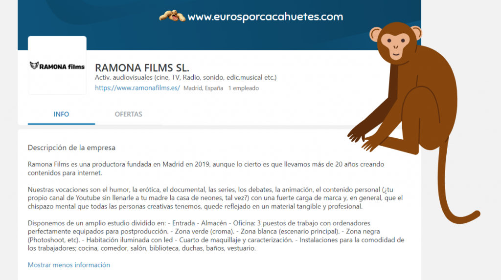 Ramona Films empresa - Euros por cacahuetes