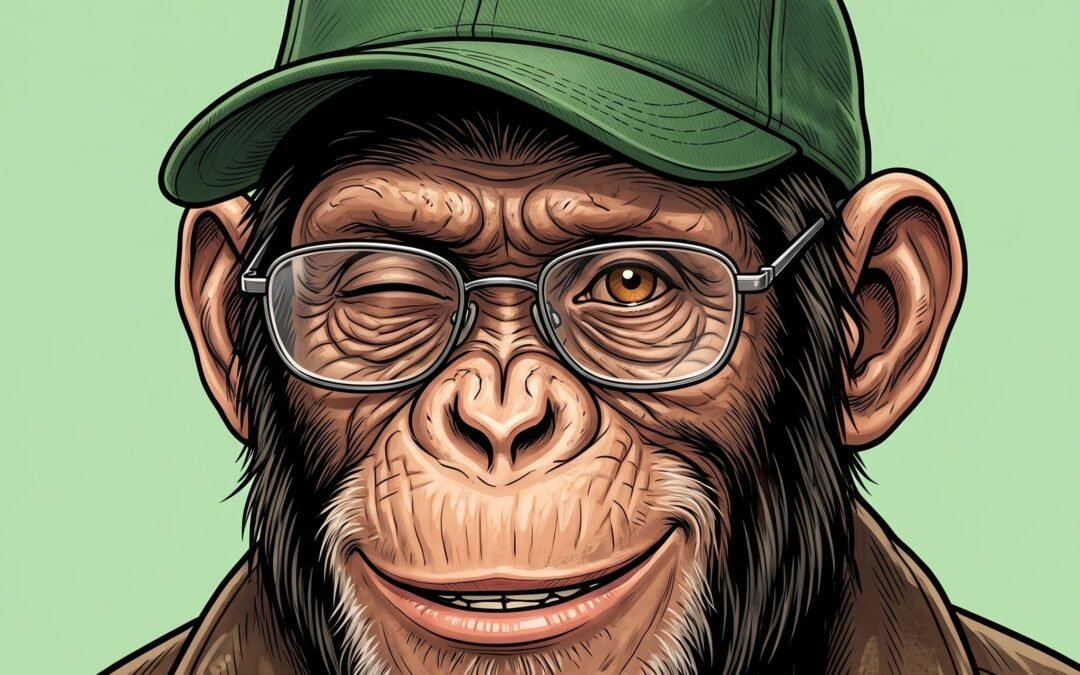 Retrato de Monancio con gorra verde guiñando un ojo