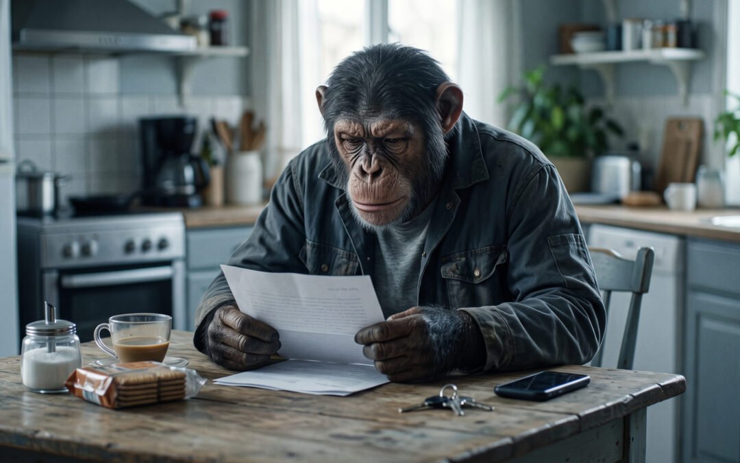 Trabajador tras recibir una carta de despido disciplinario